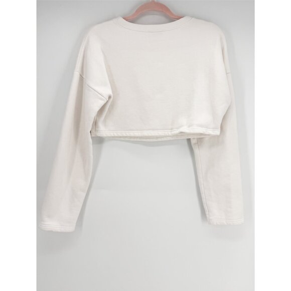 Fiorucci Graphic Print Crew Neck Crop Top Size: S in White - Picture 8 of 12